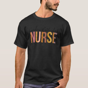 Leopard-Herzkatheter-Labor-Krankenschwester-Druck T-Shirt