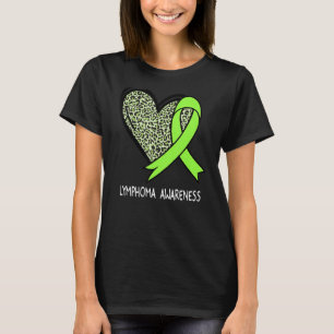 Leopard Herzlymphom Awareness Lime Green Ribbon T-Shirt