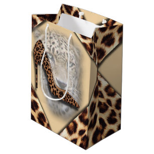 Leopard High Heel & Face Design Mittlere Geschenktüte