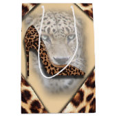 Leopard High Heel & Face Design Mittlere Geschenktüte (Vorderseite)