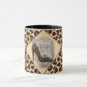 Leopard High Heel & Face Design Tasse (Zentrum)