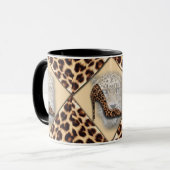 Leopard High Heel & Face Design Tasse (Vorderseite Links)