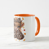 Leopard Highland Kuh Fall Coquette Preppy Herbst Tasse (VorderseiteRechts)