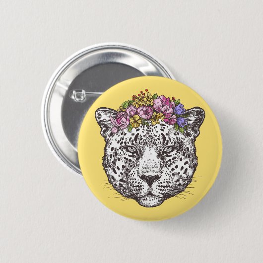 Leopard Hippie Chic Button (Vorne & Hinten)