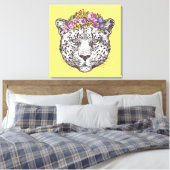 Leopard Hippie Chic Leinwanddruck (Insitu (Schlafzimmer))
