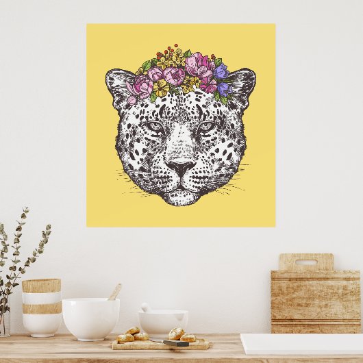Leopard Hippie Chic Poster (Küche)