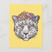 Leopard Hippie Chic Postkarte (Vorderseite)