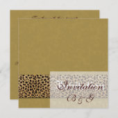 Leopard-Hochzeits-Einladung Einladung (Vorne/Hinten)