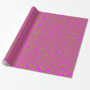 Leopard Hot Pink Moderne geometrische Abstrakte We Geschenkpapier
