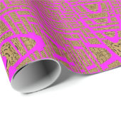 Leopard Hot Pink Moderne geometrische Abstrakte We Geschenkpapier (Rolleneckpunkt)