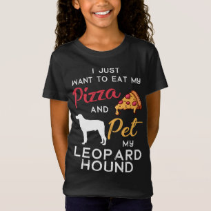 Leopard Hound Dog Pizza Liebhaber Weihnachts-Birne T-Shirt
