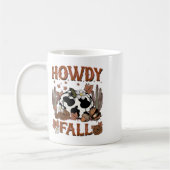 Leopard Howdy Fall Western Pumpkin Herbst Fall als Kaffeetasse (Links)