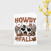 Leopard Howdy Fall Western Pumpkin Herbst Fall als Karte (Gelbe Blume)