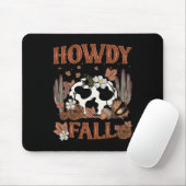 Leopard Howdy Fall Western Pumpkin Herbst Fall als Mousepad (Mit Mouse)