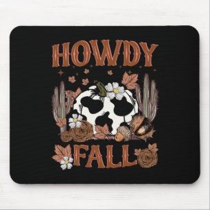 Leopard Howdy Fall Western Pumpkin Herbst Fall als Mousepad
