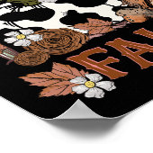 Leopard Howdy Fall Western Pumpkin Herbst Fall als Poster (Ecke)