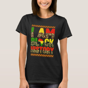 Leopard I Am Black History Montag Afroamerikaner T-Shirt