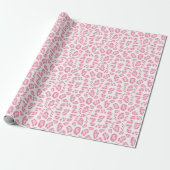 Leopard-Ikat in Rosa Geschenkpapier (Ungerollt)
