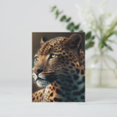 Leopard Illustration Animal Design Postkarte (Stehend Vorderseite)