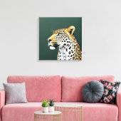 Leopard Illustration Art Leinwanddruck (Insitu (Wohnzimmer))