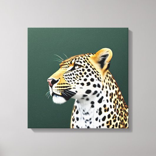 Leopard Illustration Art Leinwanddruck (Vorderseite)