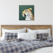 Leopard-Illustrationskunst Leinwanddruck (Insitu (Schlafzimmer))