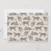Leopard-Illustrierte Personalisierte Schreibwaren Mitteilungskarte (Rückseite)