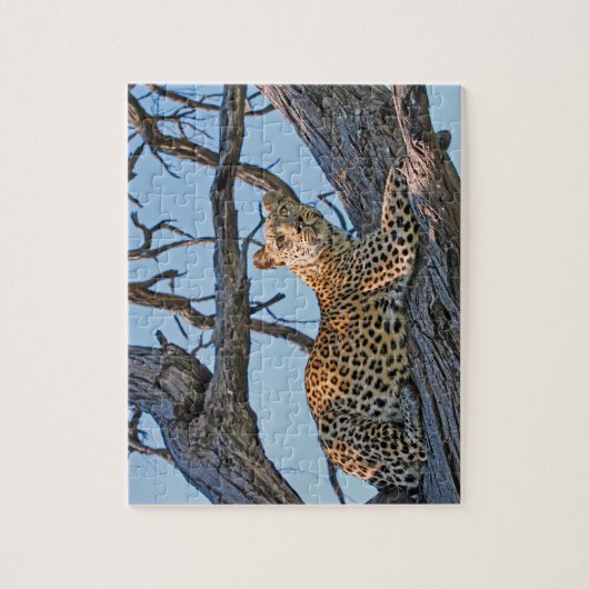 Leopard im Baum Puzzle (Vertikal)