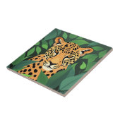 Leopard im Dschungel Fliese (Seite)