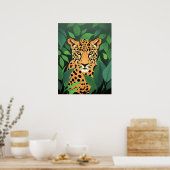 Leopard im Dschungel Poster (Küche)