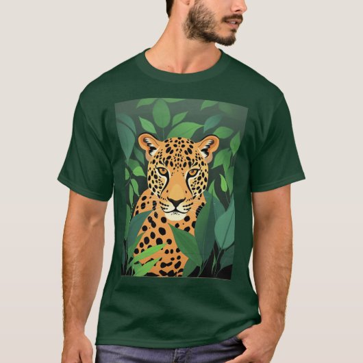 Leopard im Dschungel T-Shirt (Vorderseite)