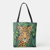 Leopard im Dschungel Tasche (Rückseite)