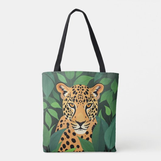 Leopard im Dschungel Tasche (Rückseite)