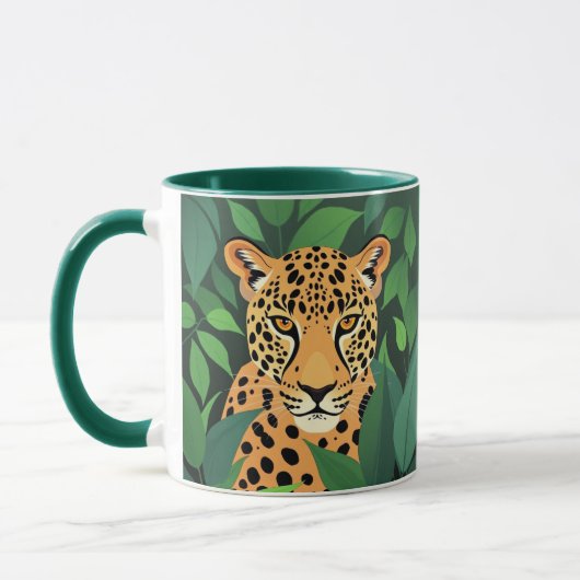 Leopard im Dschungel Tasse (Links)