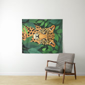 Leopard im Dschungel Wandteppich (Beispiel (Horizontal))