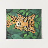Leopard im Dschungel Wandteppich (Vorderseite (Horizontal))