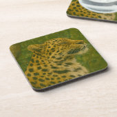 Leopard im Heiligtum Getränkeuntersetzer (Linke Seite)