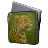 Leopard im Heiligtum Laptopschutzhülle (Vorderseite Links)