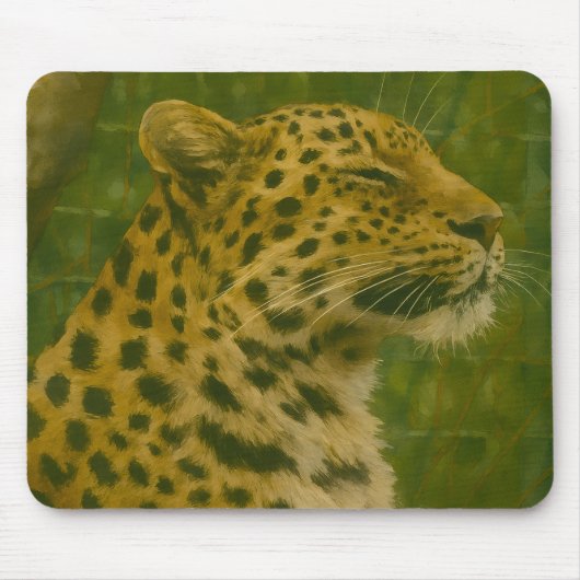 Leopard im Heiligtum Mousepad (Vorne)