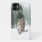 Leopard im Schnee Case-Mate iPhone Hülle (Rückseite)