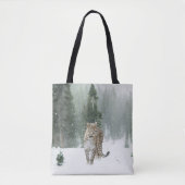 Leopard im Schnee Tasche (Vorderseite)