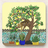 Leopard im Untersetzer Lemon Tree Cork (Vorderseite)