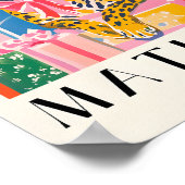 Leopard in der Weihnachtsmannmütze, Weihnachtsmaue Poster (Ecke)