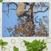 Leopard in einem Baum in Afrika Geschirrtuch (Gefaltet)