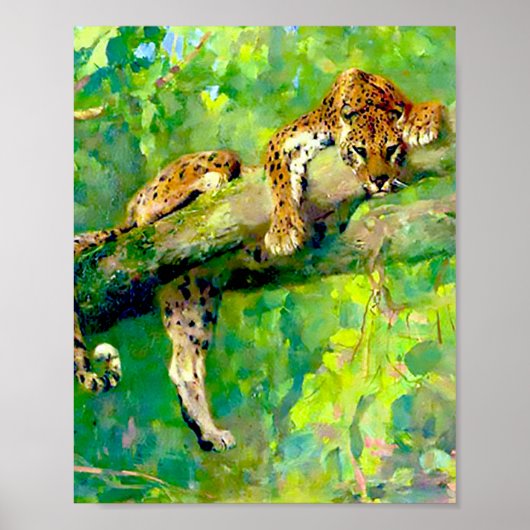 Leopard in einem Baum von Arthur Wardle Poster (Vorne)