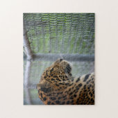 Leopard in Käfig Puzzle (Vertikal)