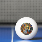 Leopard in lebhaften Farben Tischtennisball (Netto)