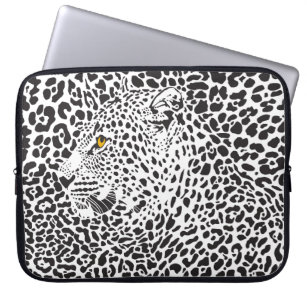 Leopard in Scheiben gefixt Laptopschutzhülle