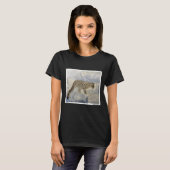 Leopard in Schneewinteröle T-Shirt (Vorne ganz)