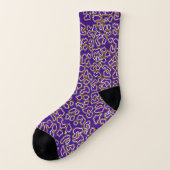 Leopard Inspired Purple Gold Socks Socken (Links - Außen)